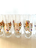 Vintage Culver Jeweled Texas Glasses, Rare Size