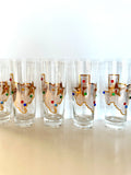 Vintage Culver Jeweled Texas Glasses, Rare Size