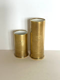Figural Brass Shotgun Shell Jiggers, Mid Century - Southern Vintage Wares