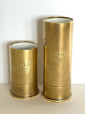 Figural Brass Shotgun Shell Jiggers, Mid Century - Southern Vintage Wares