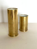 Figural Brass Shotgun Shell Jiggers, Mid Century - Southern Vintage Wares