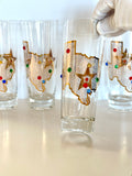 Vintage Culver Jeweled Texas Glasses, Rare Size