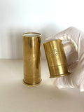 Figural Brass Shotgun Shell Jiggers, Mid Century - Southern Vintage Wares