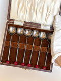 Vintage Cherry Bakelite Cocktail Spoons - Southern Vintage Wares