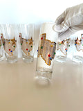 Vintage Culver Jeweled Texas Glasses, Rare Size