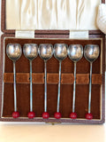 Vintage Cherry Bakelite Cocktail Spoons - Southern Vintage Wares