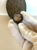 Early 1900s Pewter Encased Glass Flask