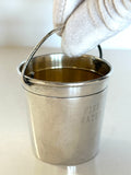 Sterling Silver Fire Water Jigger by Lundt, Figural Bucket
