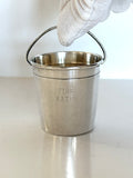Sterling Silver Fire Water Jigger by Lundt, Figural Bucket