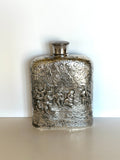 Vintage Repousse Flask Dutch Scene - Southern Vintage Wares