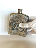 Vintage Repousse Flask Dutch Scene - Southern Vintage Wares