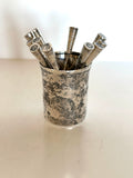 1940s Taxco Sterling Cocktail Picks Set