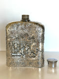 Vintage Repousse Flask Dutch Scene - Southern Vintage Wares