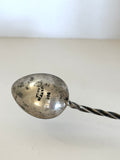 Early 1900s Sterling Cocktail Spoon, Lapis Stone Finial - Southern Vintage Wares