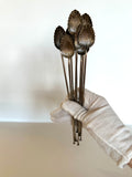 Art Deco Scalloped Mint Julep Spoons