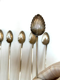 Art Deco Scalloped Mint Julep Spoons