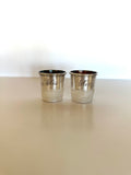 Pair of Vintage His & Hers Thimble Jiggers 1940s