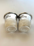 Pair of Vintage His & Hers Thimble Jiggers 1940s