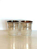 Pair of Vintage His & Hers Thimble Jiggers 1940s