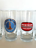 1970s Vintage Airline Glasses, Set of 6 - Southern Vintage Wares