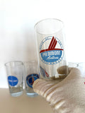 1970s Vintage Airline Glasses, Set of 6 - Southern Vintage Wares