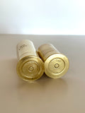 Figural Brass Shotgun Shell Jiggers Set 1 oz 2 oz - Southern Vintage Wares