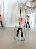 Libbey Risque Pole Dancer Glasses Vintage