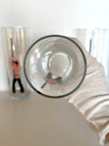 Libbey Risque Pole Dancer Glasses Vintage