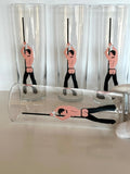 Libbey Risque Pole Dancer Glasses Vintage