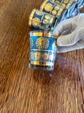 Mid Century Gold Sun Aztec Rocks Glasses