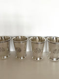 Vintage Julep Cups by Webster Wilcox, Monogrammed - Southern Vintage Wares
