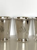 Vintage Julep Cups by Webster Wilcox, Monogrammed - Southern Vintage Wares