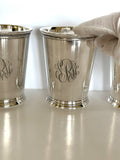 Vintage Julep Cups by Webster Wilcox, Monogrammed - Southern Vintage Wares