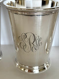 Vintage Julep Cups by Webster Wilcox, Monogrammed - Southern Vintage Wares