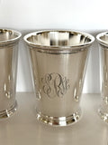 Vintage Julep Cups by Webster Wilcox, Monogrammed - Southern Vintage Wares