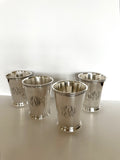 Vintage Julep Cups by Webster Wilcox, Monogrammed - Southern Vintage Wares