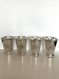 Vintage Julep Cups by Webster Wilcox, Monogrammed - Southern Vintage Wares