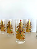 Culver Jeweled Christmas Tree Glasses