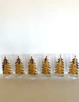 Culver Jeweled Christmas Tree Glasses