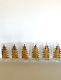 Culver Jeweled Christmas Tree Glasses