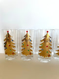 Culver Jeweled Christmas Tree Glasses