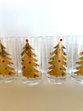 Culver Jeweled Christmas Tree Glasses