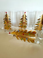 Culver Jeweled Christmas Tree Glasses