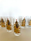 Culver Jeweled Christmas Tree Glasses