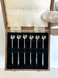Sterling Silver Rooster Cocktail Picks, Adie Brothers 1930s - Southern Vintage Wares