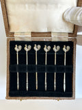 Sterling Silver Rooster Cocktail Picks, Adie Brothers 1930s - Southern Vintage Wares