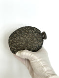 Early 1900s Pewter Encased Glass Flask