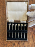 Sterling Silver Rooster Cocktail Picks, Adie Brothers 1930s - Southern Vintage Wares
