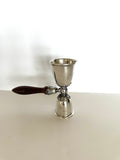 Sterling Cocktail Jigger by Poole, Walnut Wood Handle - Southern Vintage Wares