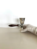 Sterling Cocktail Jigger by Poole, Walnut Wood Handle - Southern Vintage Wares